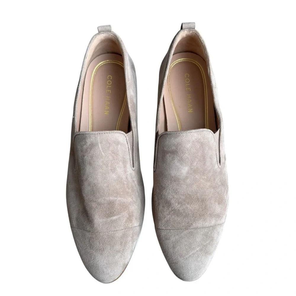 Cole Haan - Grand.ØS Taupe Suede Slip-On Loafers Sz 9